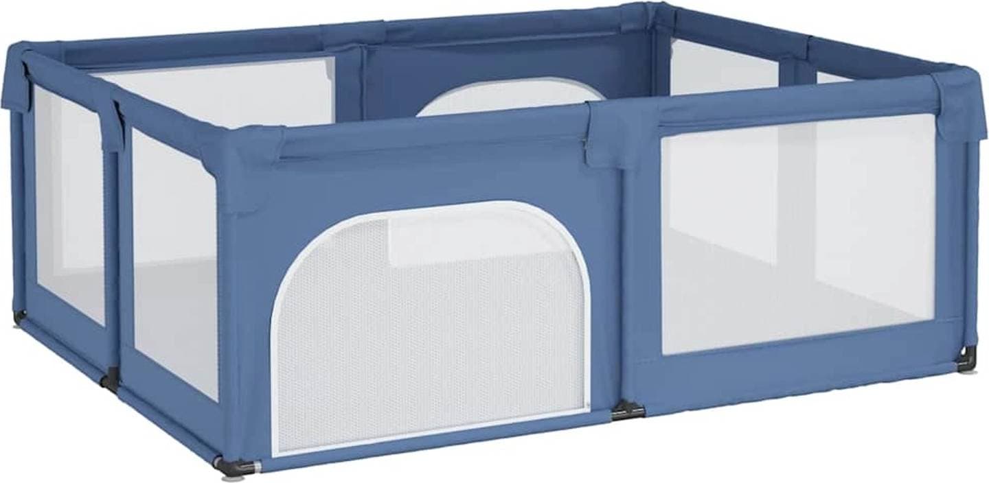 vidaXL Lekhage Med 2 Dörrar Ljusblå Oxfordtyg