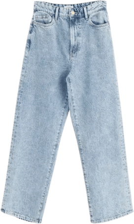 Lindex Wide Hanna Cropped Jeans - Light Denim