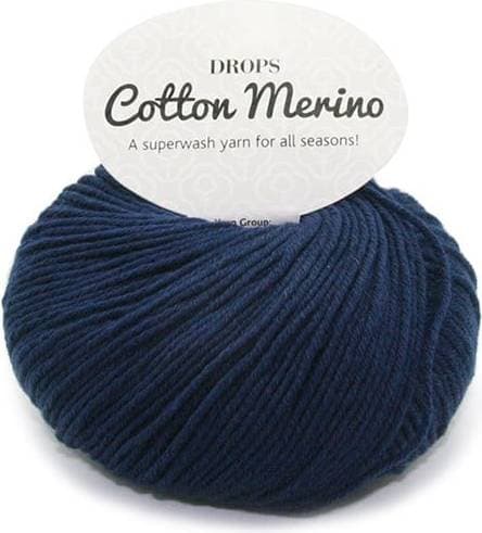 Drops Design Cotton Merino Uni Colour Marinblå 110m