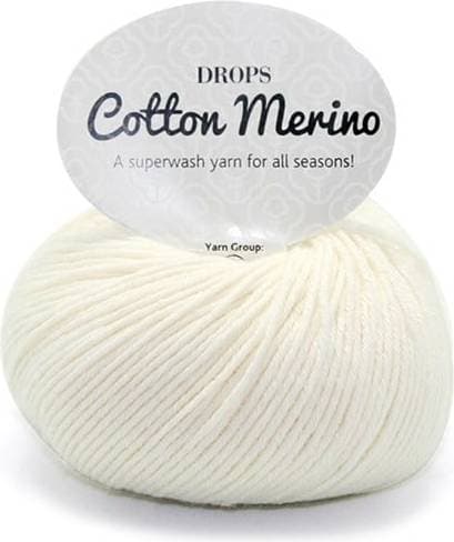 Drops Design Cotton Merino Uni Colour Natur 110m