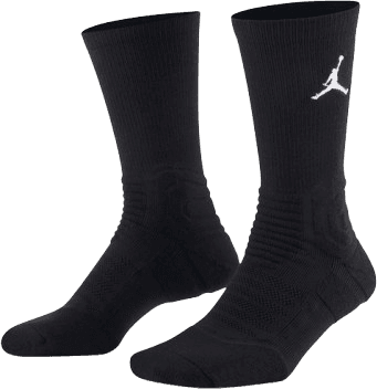 Nike Jordan Flight Crew Basketball Socks - Black/White