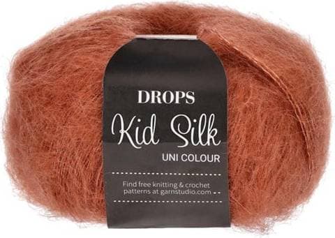 Drops Design Kid Silk Uni Colour Rust 210m