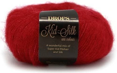 Drops Design Kid Silk Uni Colour Red 210m
