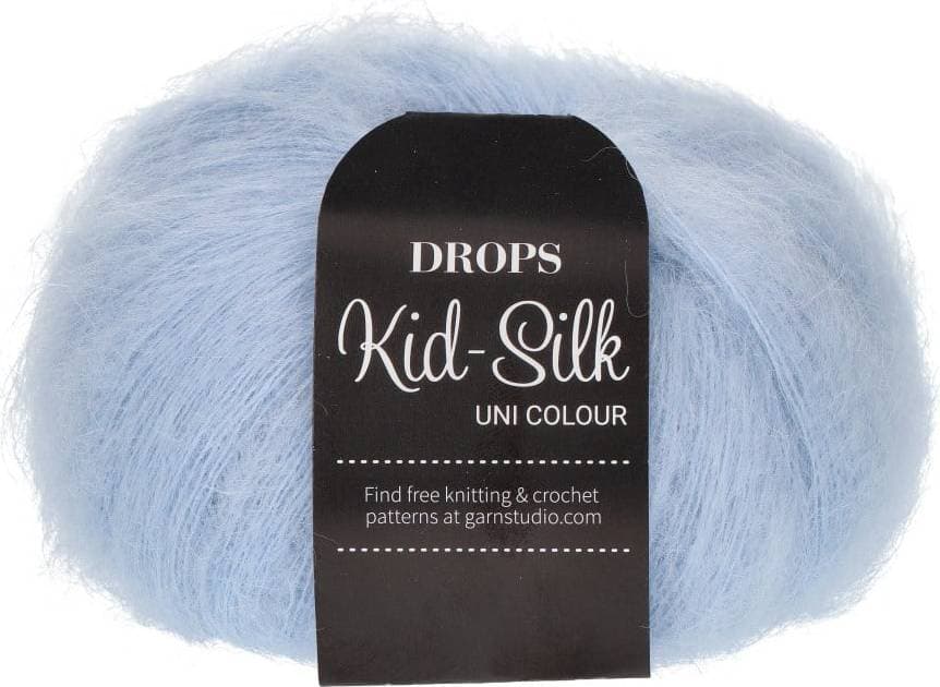 Drops Design Kid Silk Uni Colour Light Sky Blue 210m