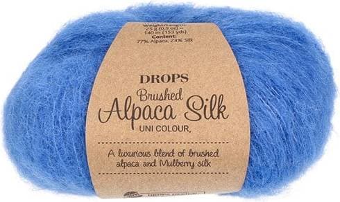 Drops Design Brushed Alpaca Silk Uni Colour Koboltblå 140m