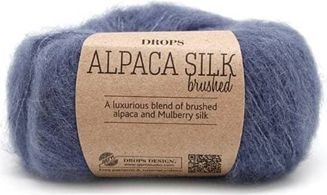 Drops Design Brushed Alpaca Silk Uni Colour Jeansblå 140m
