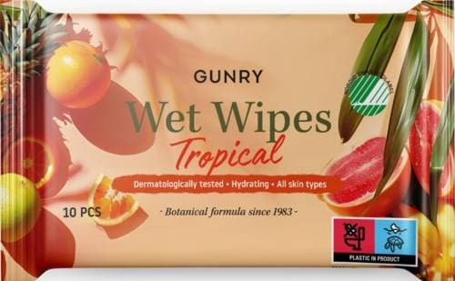 Gunry Wet Wipes Tropical 10 St