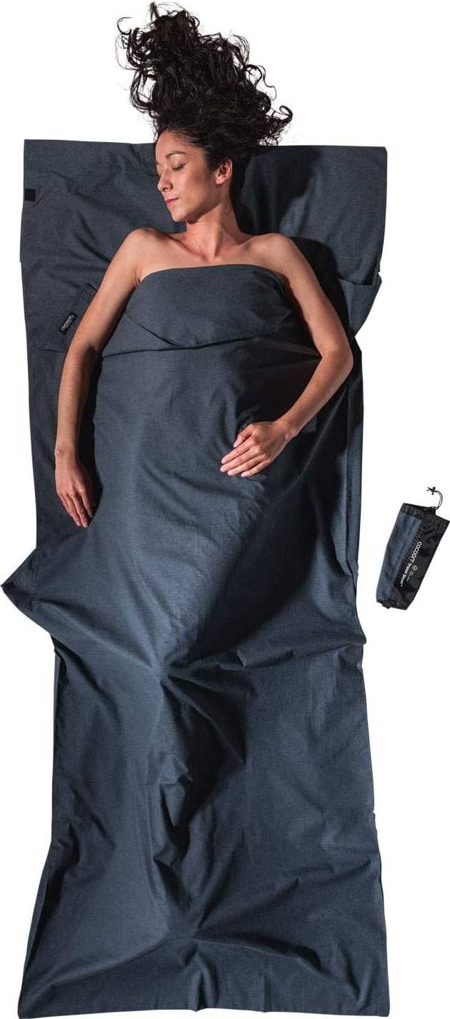 Cocoon TravelSheet Organic Cotton 220 x 90cm - Heather Grey