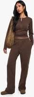 boohoo Dam Bomullstopp Genomgående Knappdetaljer Skopa Hals Byxset - Chocolate