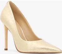 Michael Kors Crackled Metallic Leather Pump - Gold