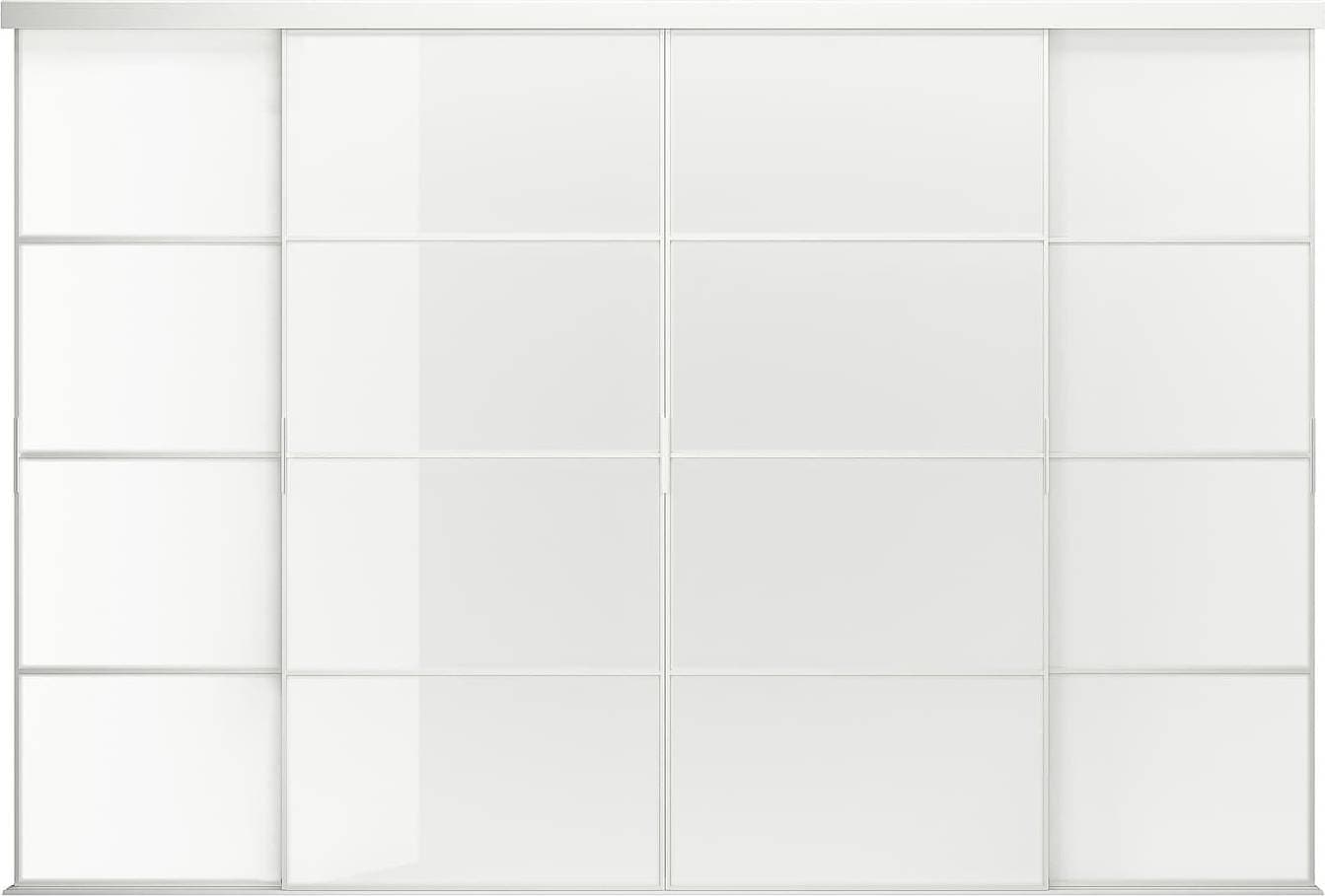 IKEA Skytta Färvik Skjutdörrskombination Vit Glas 351x240 cm Skjutdörr (x)