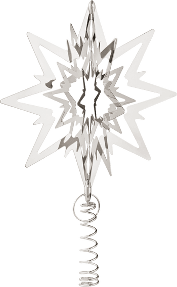 Georg Jensen julgransstjärna, medium, Palladiumpläterad Julgranspynt 19cm