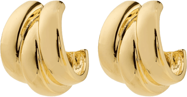 Pilgrim Damia Earrings Goldplated Dam Creoler Set - Guld