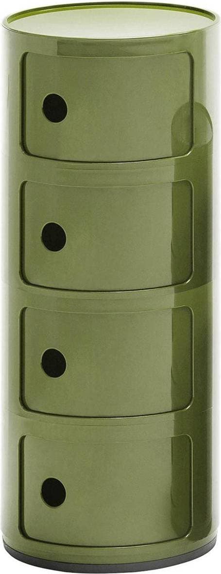 Kartell Componibili 4985 Green 4 Compartments Förvaringsskåp 32x77cm