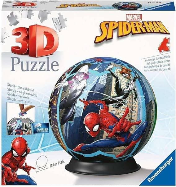 Ravensburger Marvel 3D Puzzle Spider-Man Puzzle Ball 72 Pieces