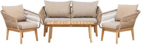 Venture Design Chania Loungeset, 1 Bord inkl. 2 Stolar & 1 Soffor