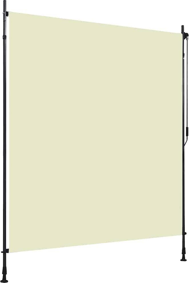 vidaXL Rullgardin Utomhus Gräddvit 200 x 270 cm Tyg 100 Polyester 200x270cm