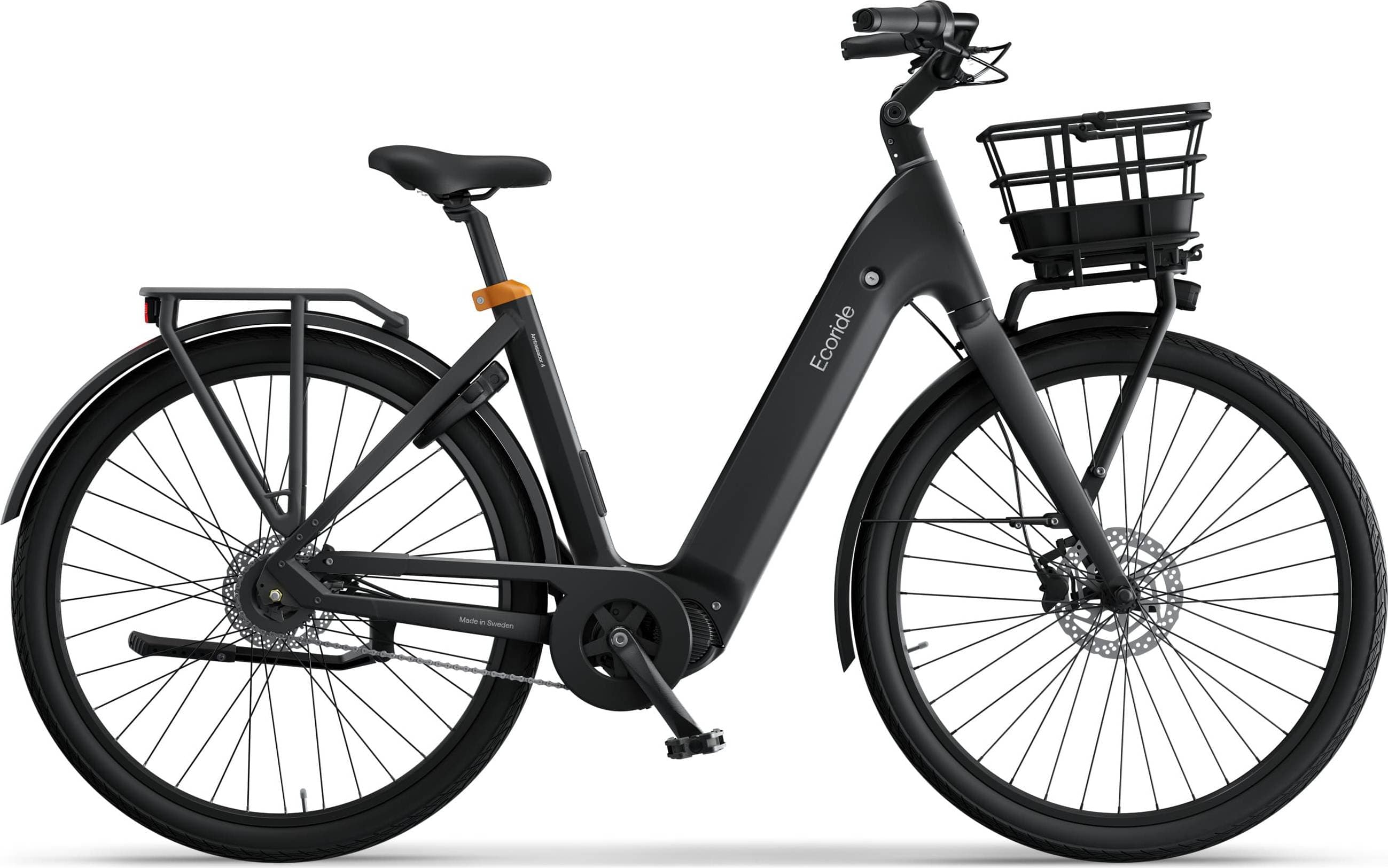 Ecoride Ambassador 4 Midmotor Kedja Skivbroms Svart
