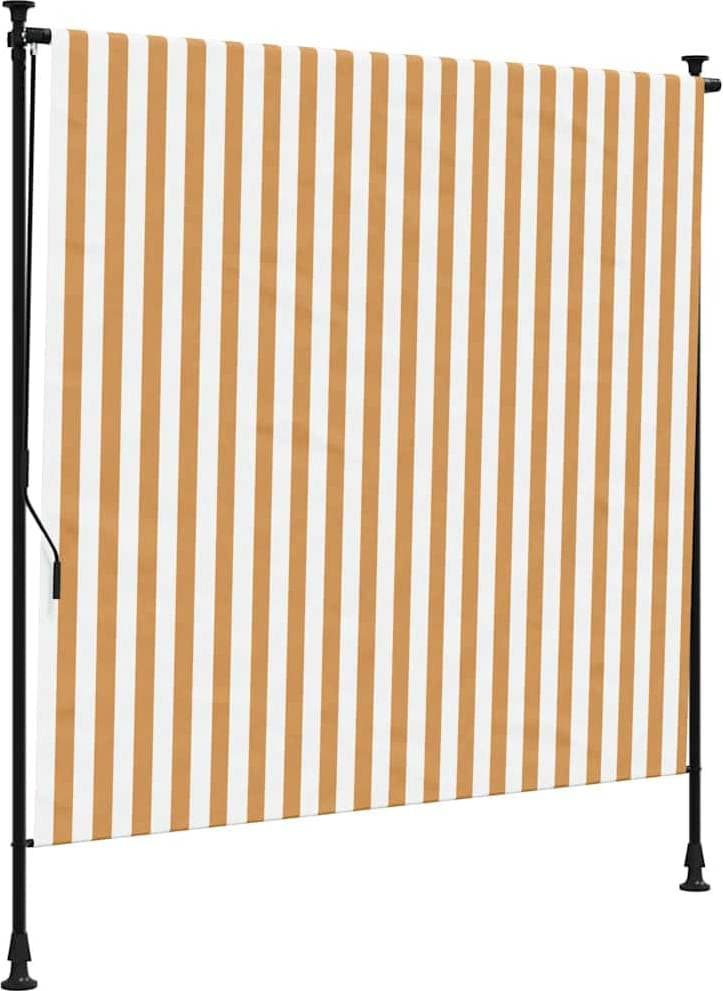 vidaXL Rullgardin Utomhus Orange Vit 200x270 cm Tyg Stål 200x270cm