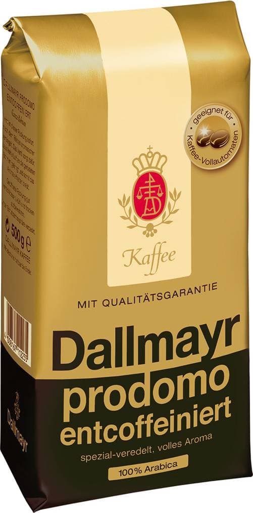 Dallmayr Prodomo koffeinfria hela kaffebönor 500g 1pack