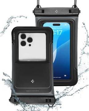 Spigen 2-Pack Universal Vattentät Påse Mobilväska Svart