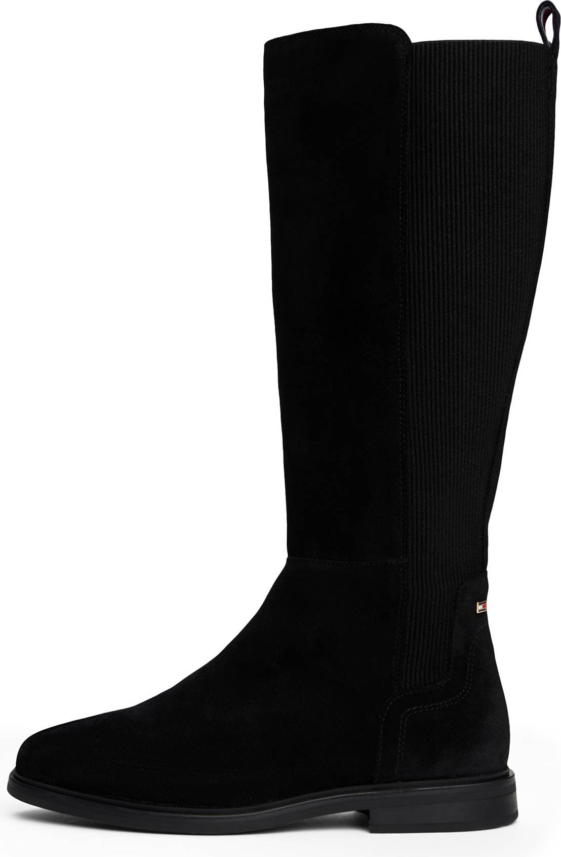 Tommy Hilfiger Flag Suede Long Boot Dam Sneakers - Black