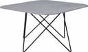 Venture Home Tristar Sofa Table Black Grey Glass Marble Soffbord 80x80cm