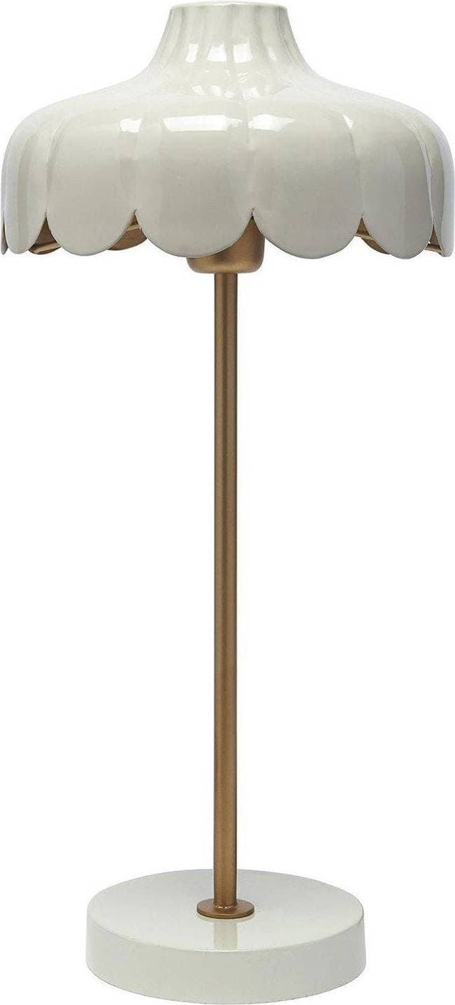 PR Home Wells Creme Bärnsten Matsal Metall Beige Bordslampa 50cm