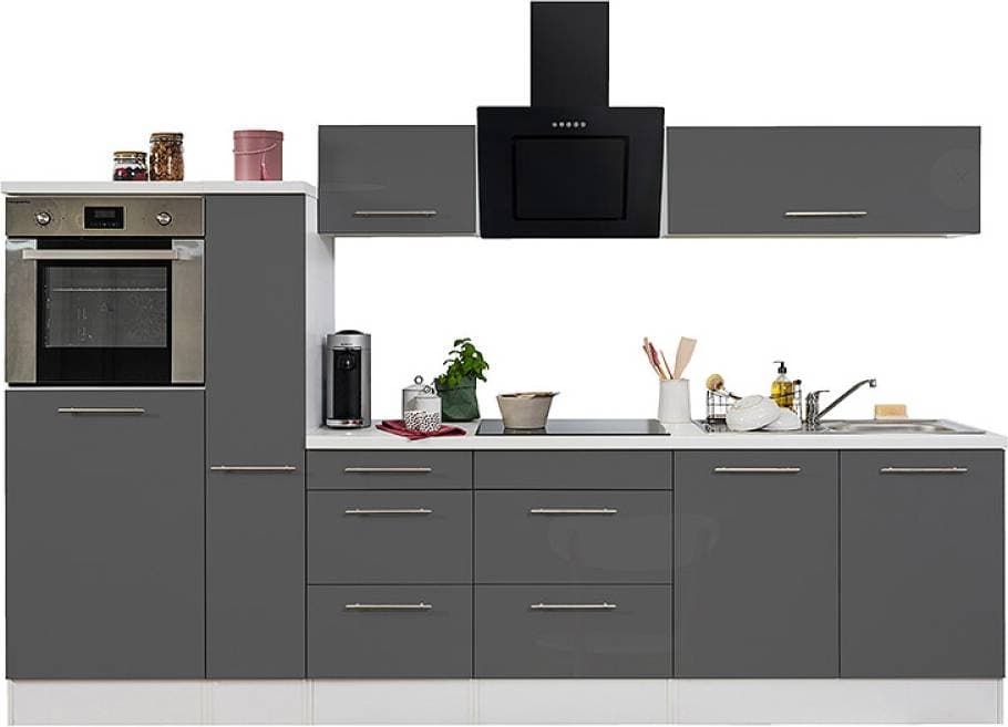 Respekta Kök Amanda Fristående Spisset 300Cm - Grå/Vit