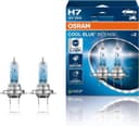 Osram OSRAM COOL BLUE INTENSE H7, 100% mer ljusstyrka, upp till 5 000K, halogenstrålkastare, LED-look, Hängande hopfällbar låda 2 lampor