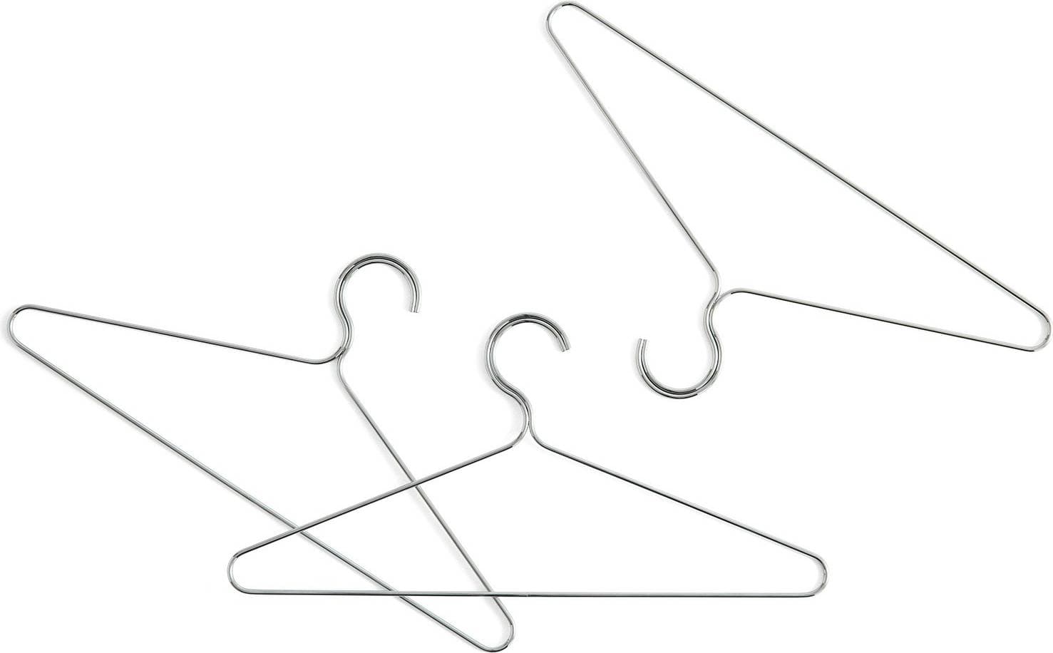 Hay Colour Hanger Set of 3 Mirror Silver Galge