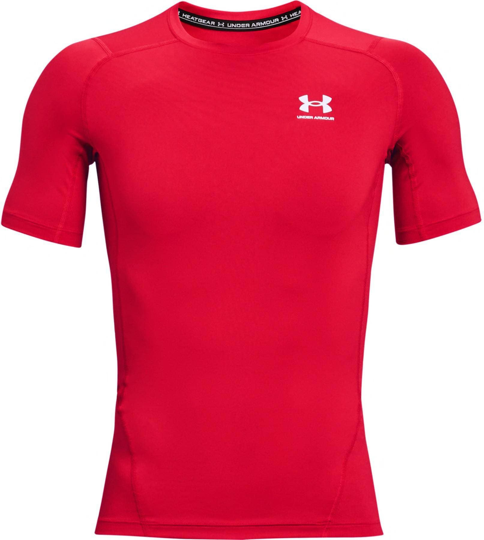 Under Armour Ua Hg Comp SS Kortärmad T-Shirt - Red/White