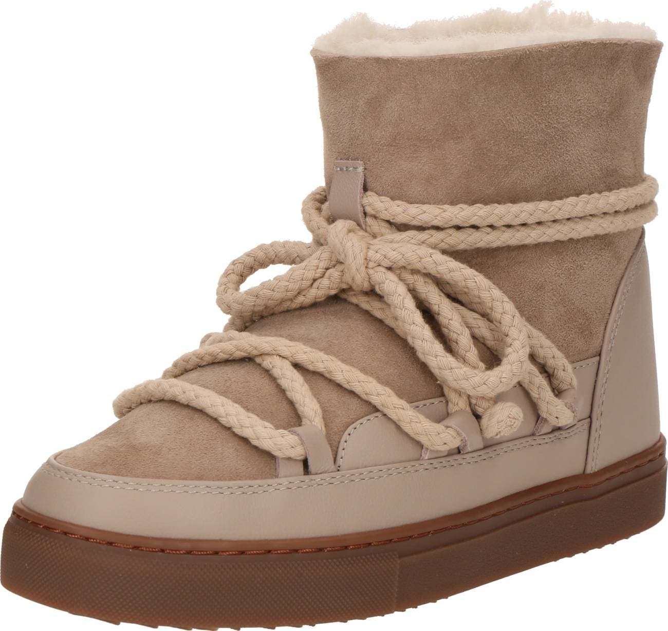 INUIKII Classic Läder Sneaker Vinterboots - Beige