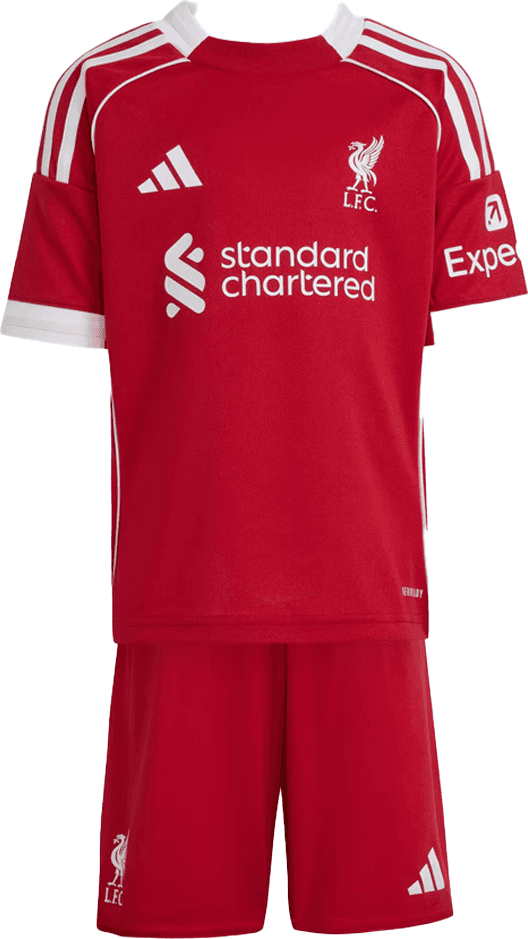 adidas Liverpool FC Home MR Matchställ Strrede Mini-Kit - Röd/Vit