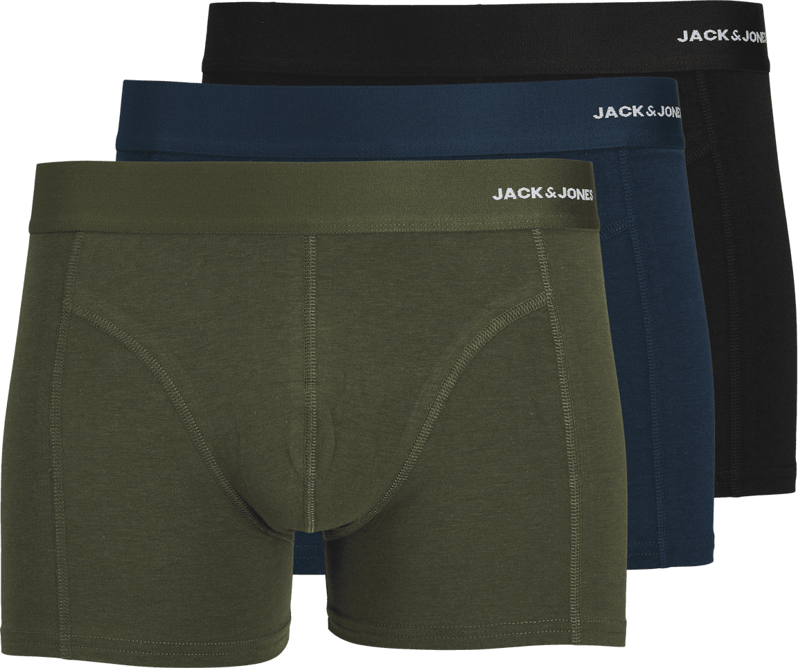 Jack & Jones 3-pack Bamboo Viscose Trunks - Green/Forest Night