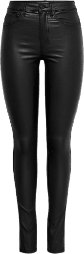 Only Royal Rock Coated Skinny Fit Jeans - Black/Black