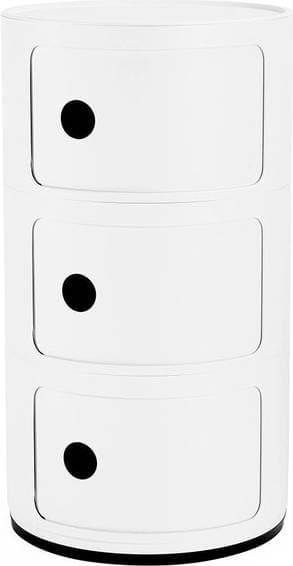 Kartell Componibili Recycled 3 Element Matt Vit Förvaringsskåp