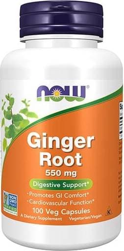 Now Foods Ingefära 550 mg 100 vegkapslar 100 st