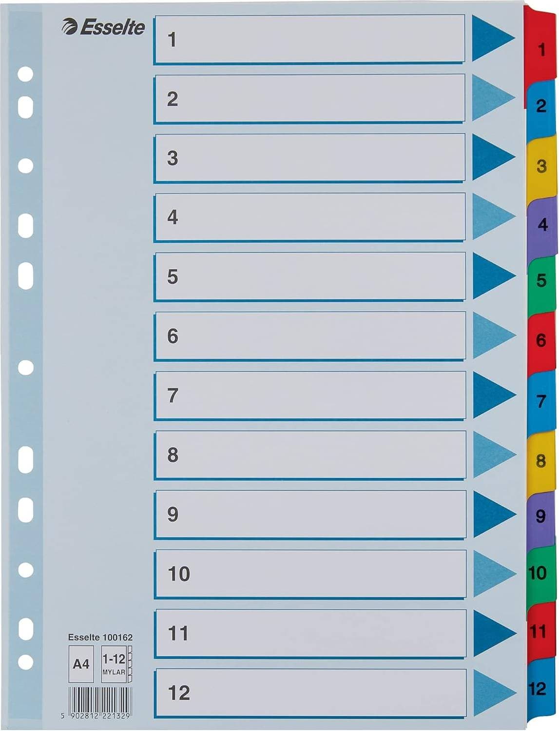 Esselte Register Mylar 1-12 A4