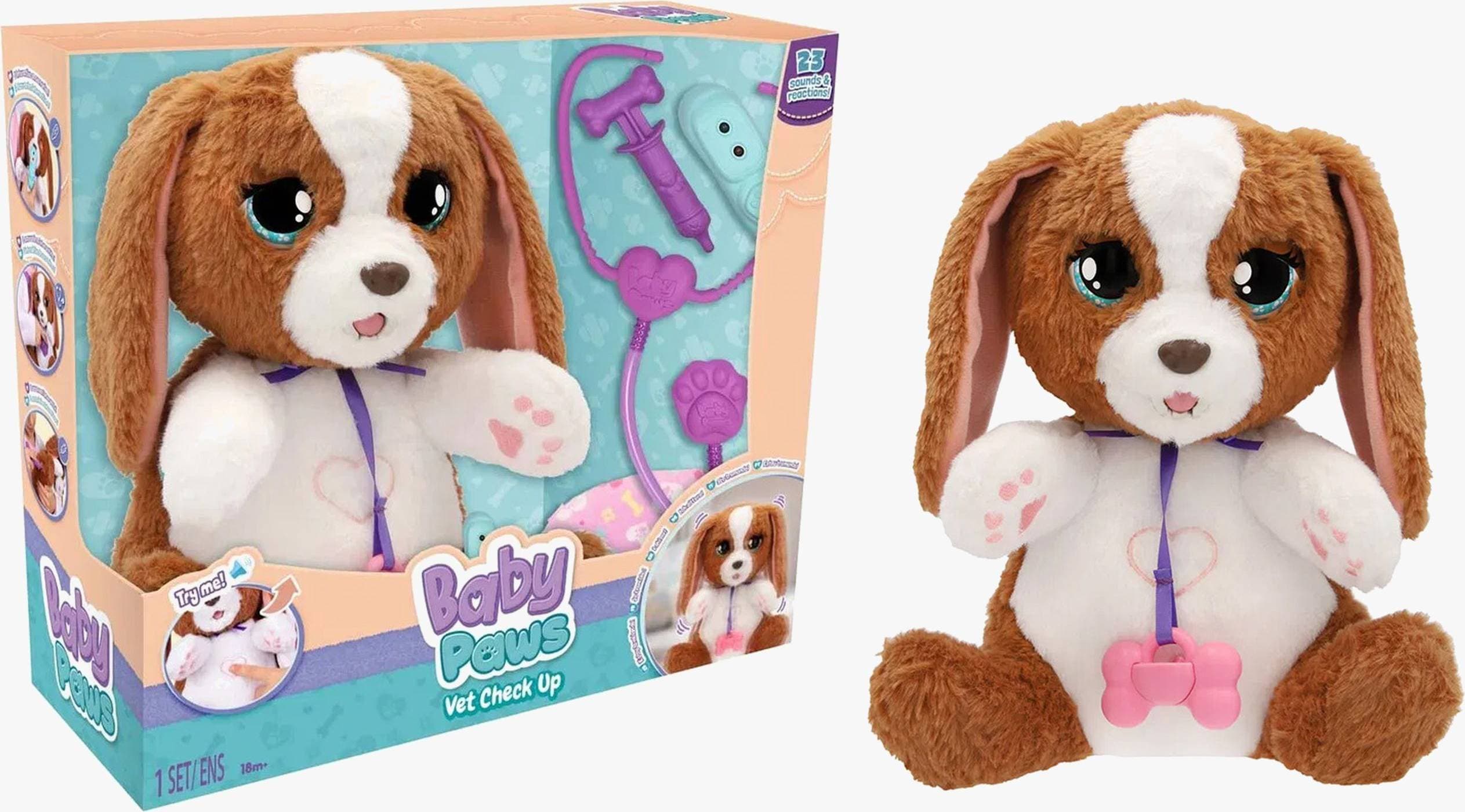 Baby Paws Interactive Puppy Vet Check Up Gosedjur