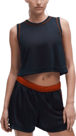 Lululemon Wendbares Tanktop Doppellagiges Orange - True Navy/Autumn Rust