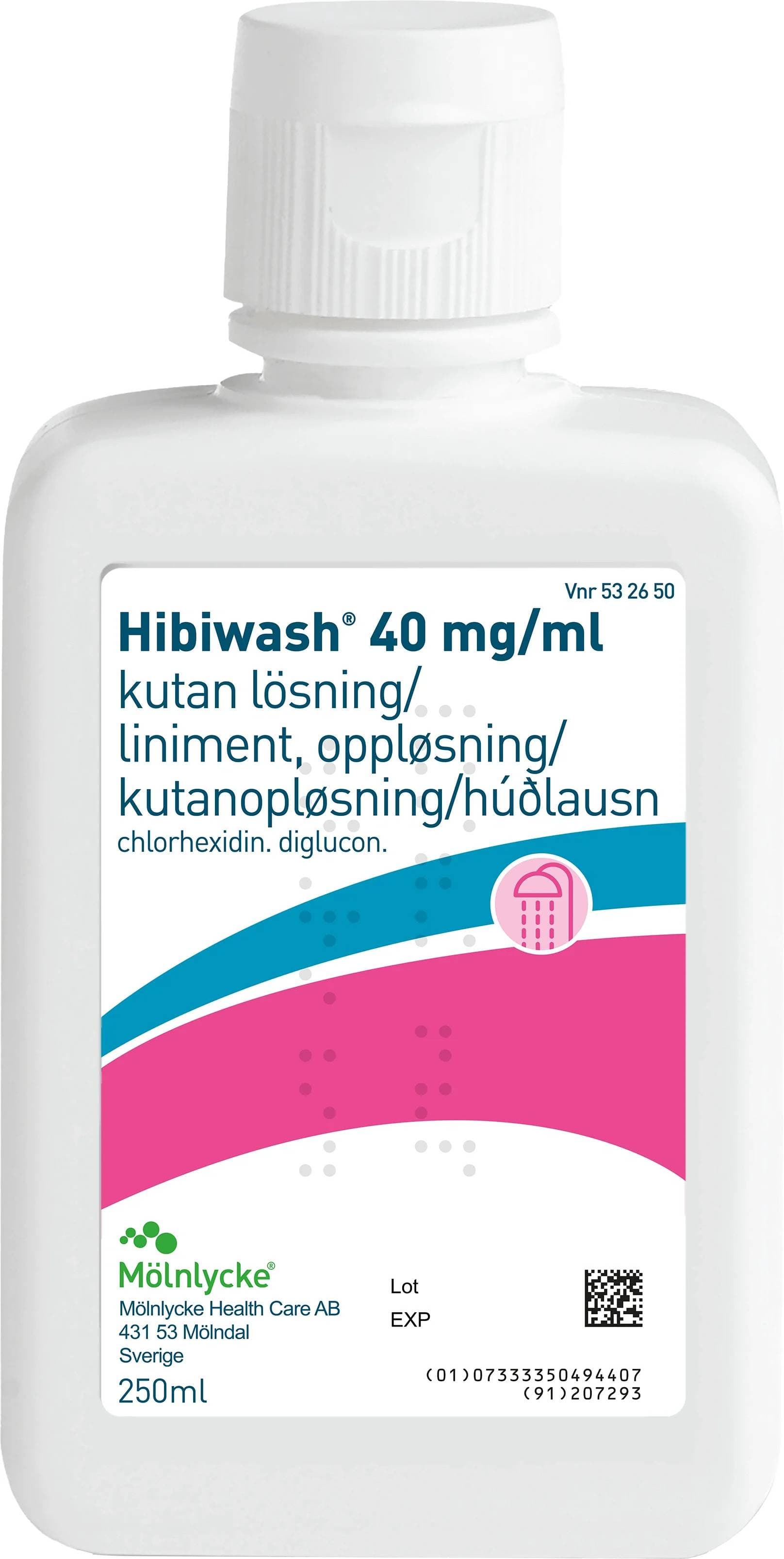 Mölnlycke Health Care Hibiwash Kutan Lösning 40mg 250 ml