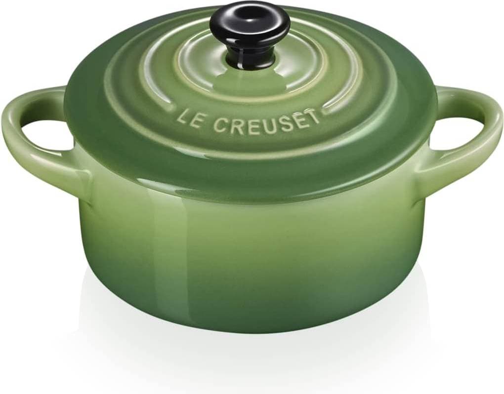 Le Creuset Bamboo Green Stoneware Petite Round med lock 0.25 L 10 cm
