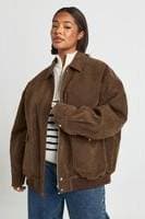 boohoo Dam Plus Mocka Bomberjacka - Chocolate