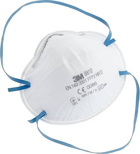 3M Disposable Respirator FFP2 Unvalved 8810 20-pack - White