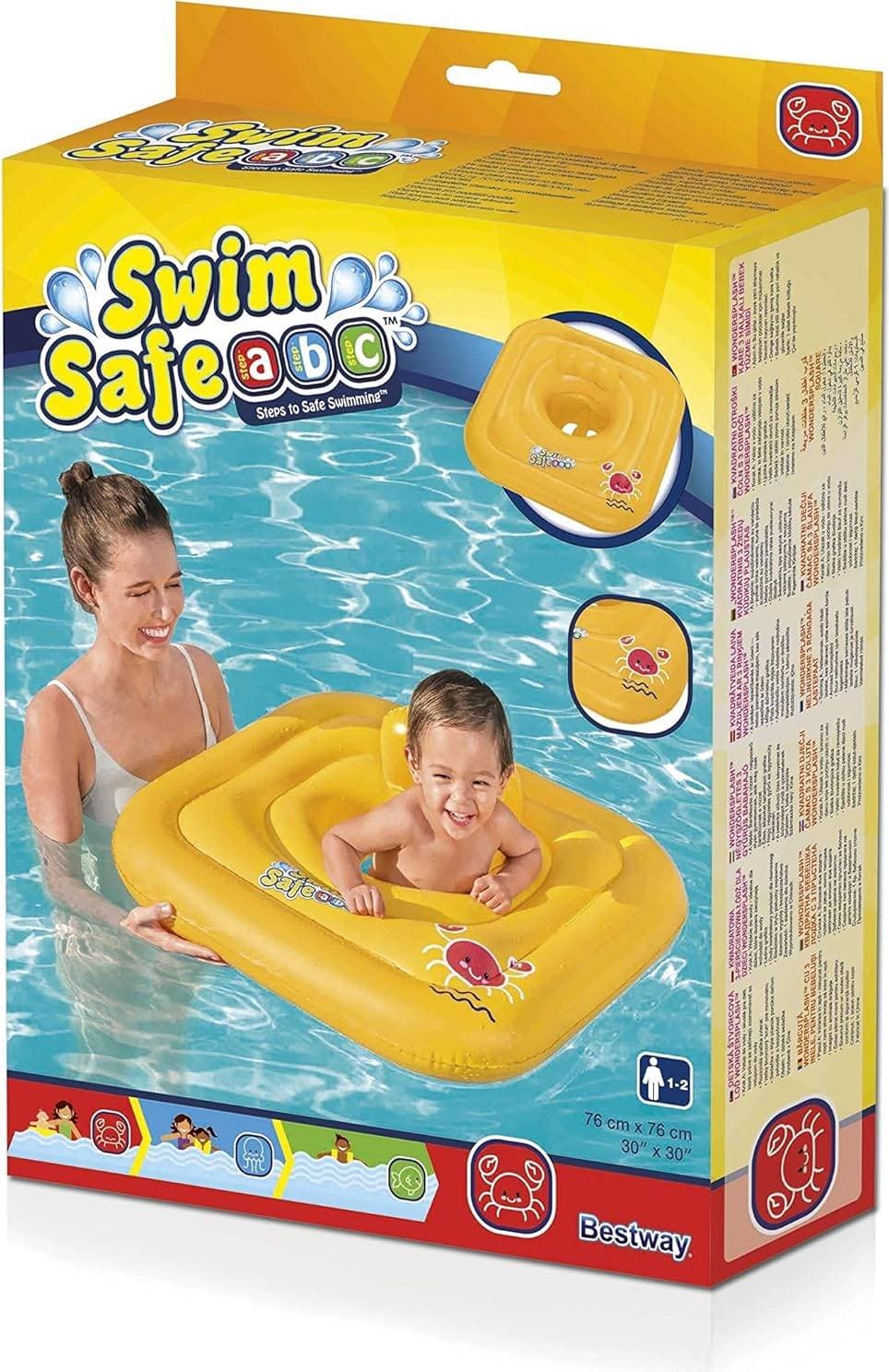 Bestway 76 cm x 76 cm Wondersplash fyrkantig 3-ring babybåt
