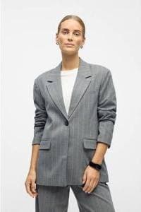 Object Kavaj Objlisa LO Blazer Noos Dam Kavaj - Ecru Grey Melange/Humus