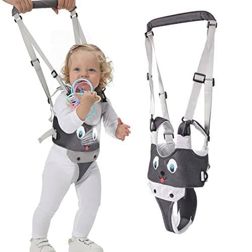 Iulonee Baby Walking Sele Handtag Justerbar Toddler Mesh Grå