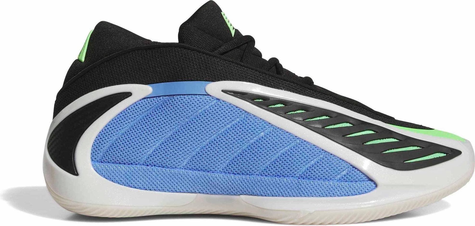 adidas Anthony Edwards 2 Skor Basketskor Blue Fusion Zero Metalic Lime Burst