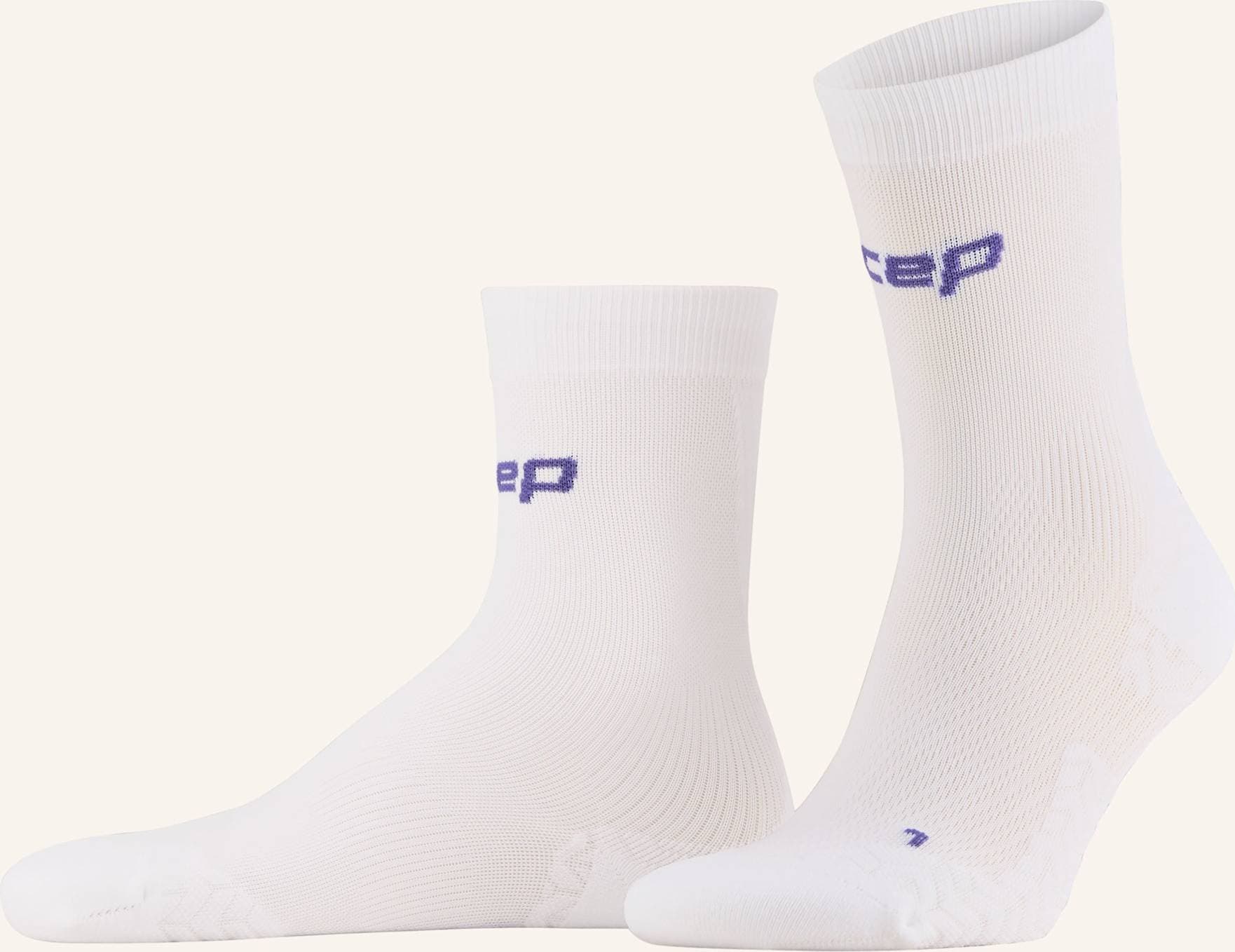 CEP Core Run Ultralätta Kompressionsstrumpor Mid-Cut - White